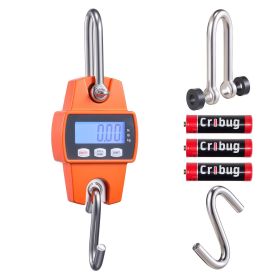 Digital Crane Scale, 660 lbs/300 kg Max Capacity, Handheld Hanging Scale with Cast Aluminum Case & LCD Display, 0.1 lbs Division & 3 Unit Switch Digital Crane Scale, 660 lbs/300 kg Max Capacity, Handheld Hanging Scale with Cast Aluminum Case & LCD Display, 0.1 lbs Division & 3 Unit Switch